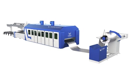 Automatic Coil Fed Laser Cutting Machine For Sheet Metal Coils