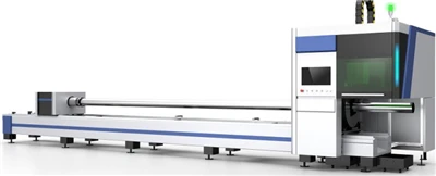Hoog rendement 2 Chuck Metal Round Square Pipe Fiber Laser Cutting Mahcine
